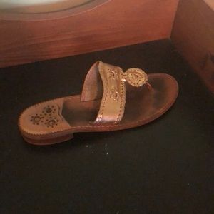Gold Jack Rogers sandals